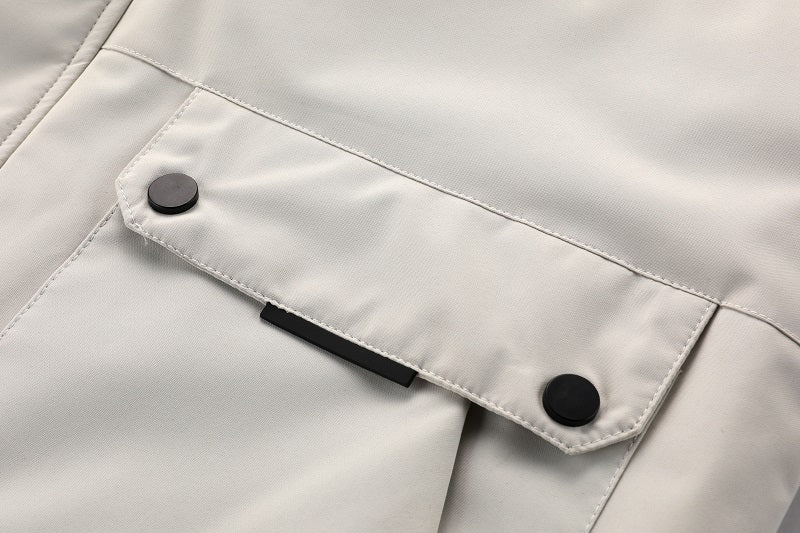 Men'S Winter Windbreaker Jacket with Warm Hood - Maroon Zip-Up Outdoor Coat, Stand Collar, Multiple Pockets, Casual Sporty Design for Cold Weather, Winter Jacket