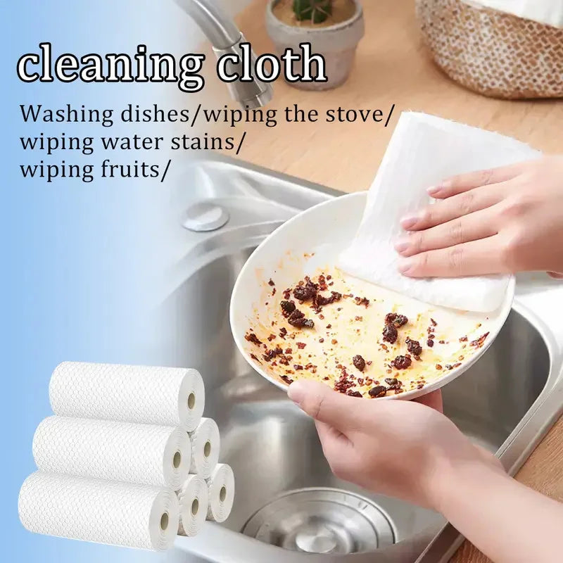 400Pcs Washable Kitchen Paper Towels Dual-Purpose Dry & Wet Cleaning Cloth Disposable Dishwashing Paper Cleaning Specialty Paper
