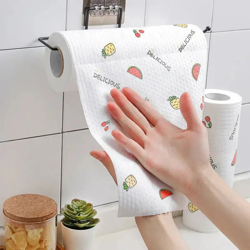 400Pcs Washable Kitchen Paper Towels Dual-Purpose Dry & Wet Cleaning Cloth Disposable Dishwashing Paper Cleaning Specialty Paper
