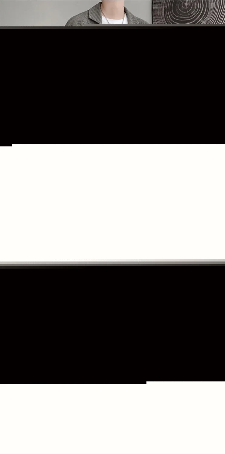 Streetwear Shirts Solid Color Loose Temperament Handsome Button Three Quarter Sleeve V-neck Spring Summer Men's Clothing 2023