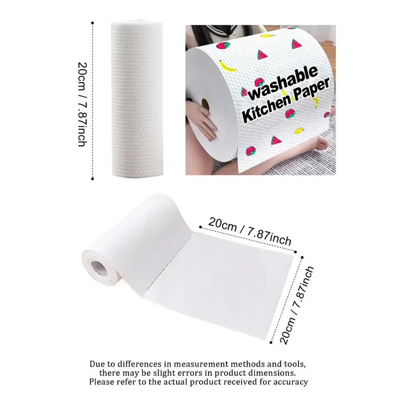 400Pcs Washable Kitchen Paper Towels Dual-Purpose Dry & Wet Cleaning Cloth Disposable Dishwashing Paper Cleaning Specialty Paper