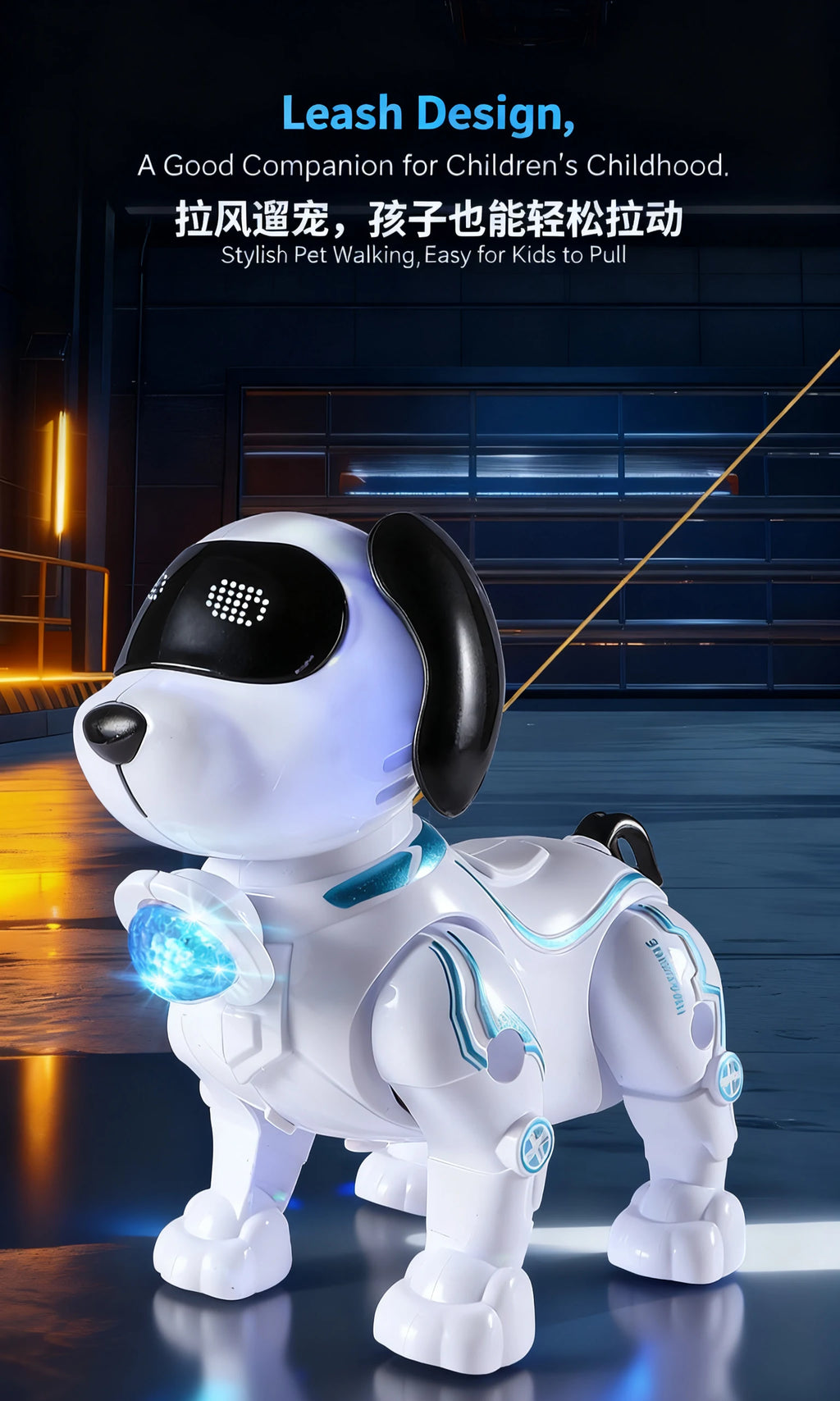 Cute Toy Dog With Cool Features: Bright Projection Lights, Lovely Sound Effects, Flexible Crawling Movement—Brings Joy To Kids,