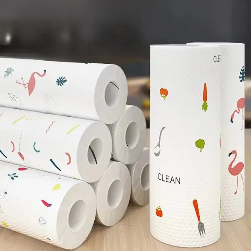 400Pcs Washable Kitchen Paper Towels Dual-Purpose Dry & Wet Cleaning Cloth Disposable Dishwashing Paper Cleaning Specialty Paper