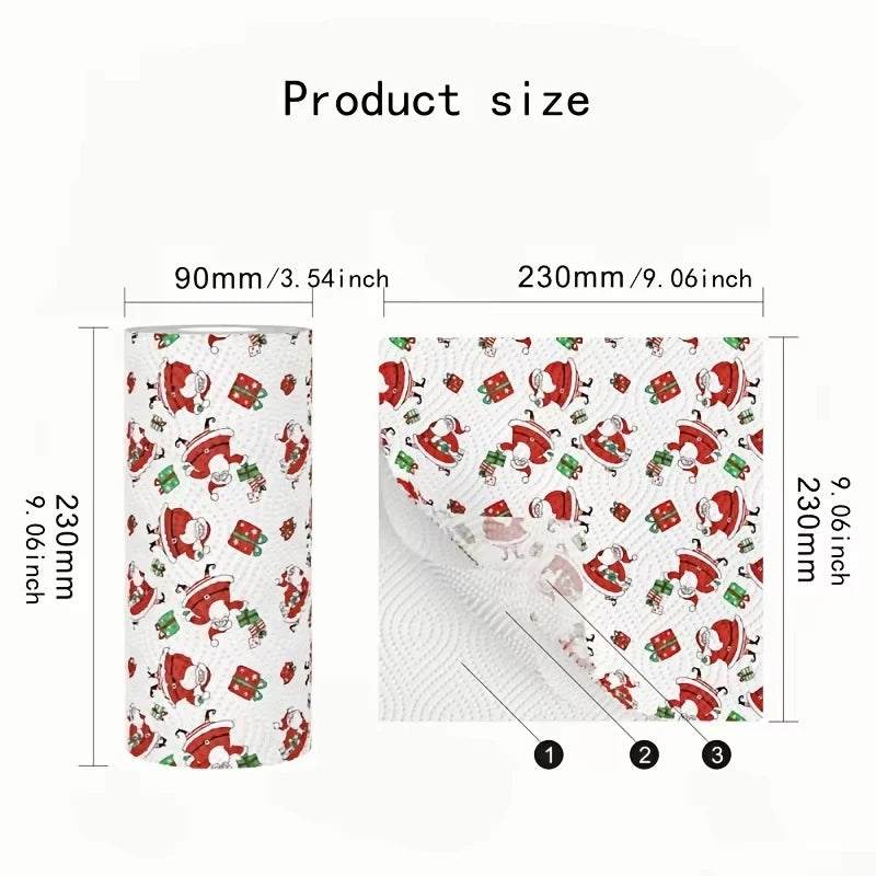 Thickened Disposable Kitchen Paper Towels- Multi-Fold Design for Wet & Dry Use, Ideal for Christmas, Halloween, Picnics, Parties