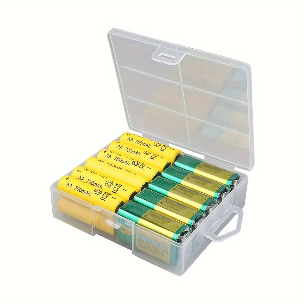 AA/AAA Battery Storage Box Transparent Battery Storage Box Can hold 24 AA Batteries Or 24 AAA Batteries