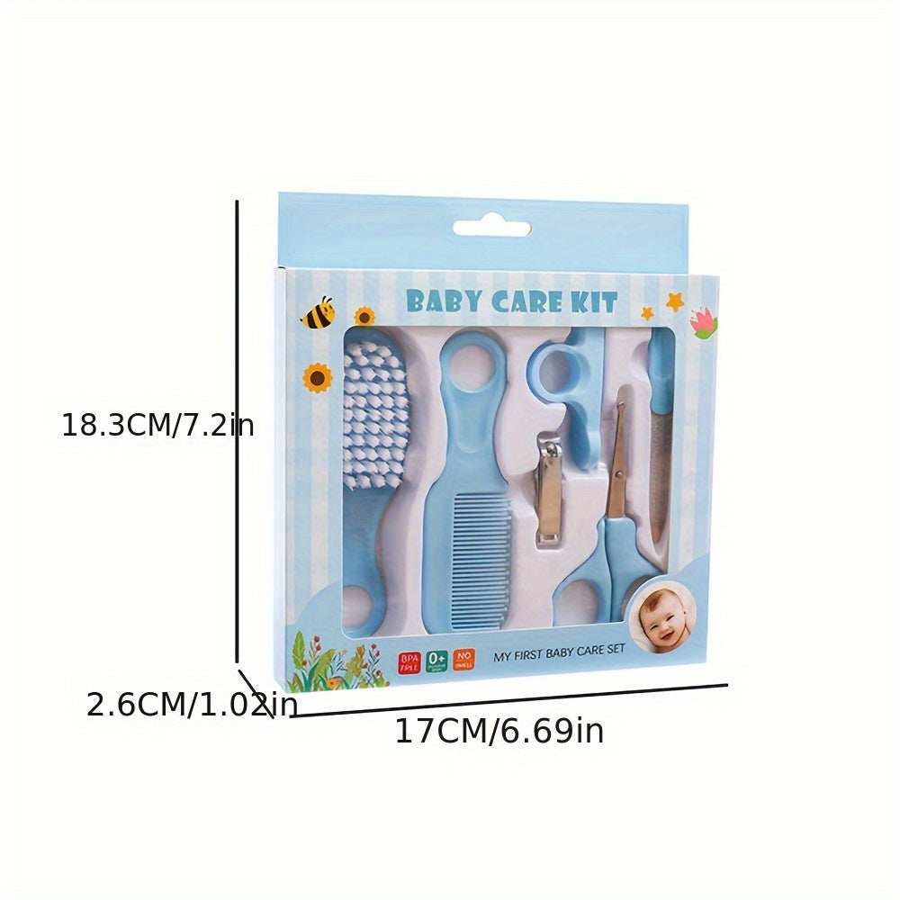 [Baby Care Wash Set] 6pcs Comb and Brush Set, 3 Colors Baby Nail Clippers Kit, Baby Care Wash Set