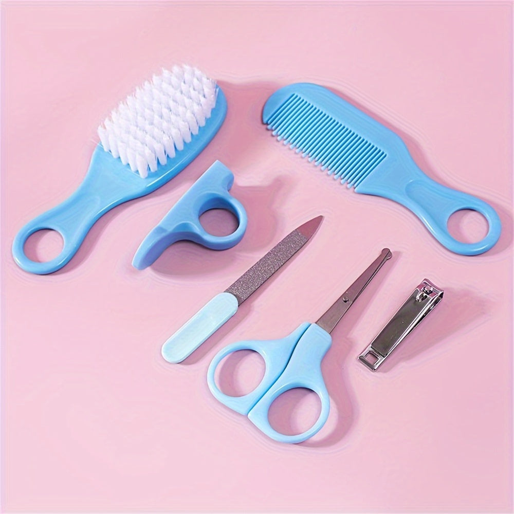 [Baby Care Wash Set] 6pcs Comb and Brush Set, 3 Colors Baby Nail Clippers Kit, Baby Care Wash Set